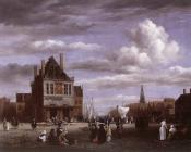 雅各布 凡 雷斯达尔 : The Dam Square In Amsterdam